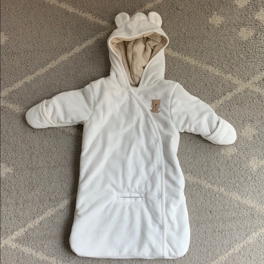 Carters infant Bunting snowsuit with bear ears
